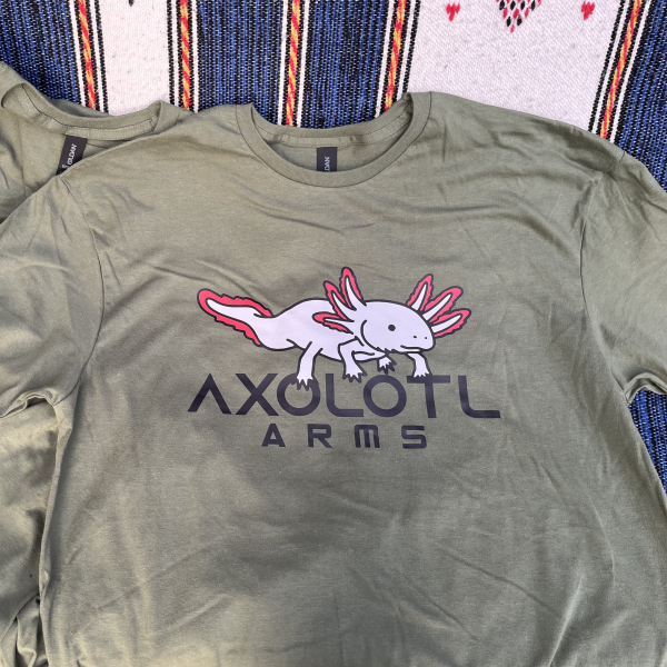 Axolotl Arms Original OD Green Shirt
